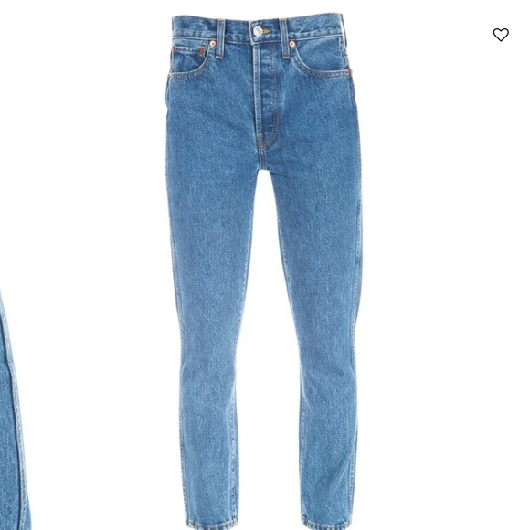 redone double needle crop